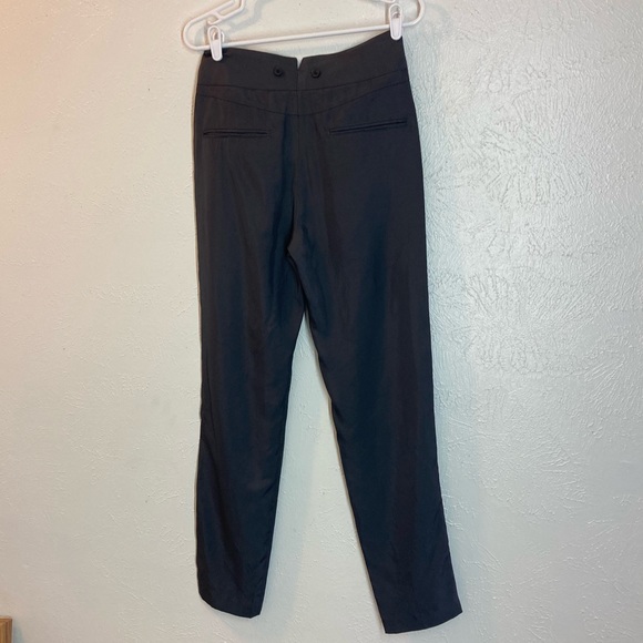 Helmut Lang Dress Pants Gray Tapered Leg Pleated High Waisted Loden size 2 - Picture 6 of 15